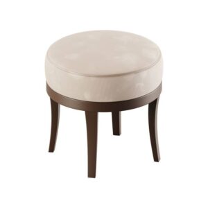 A decorative round pouf isolated on a white background