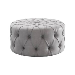 A closeup of a soft pouf isolated in the white background