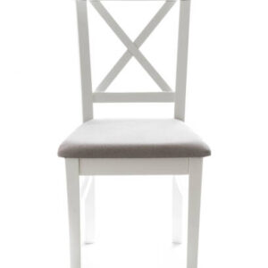 White wooden chair isolated on white background
