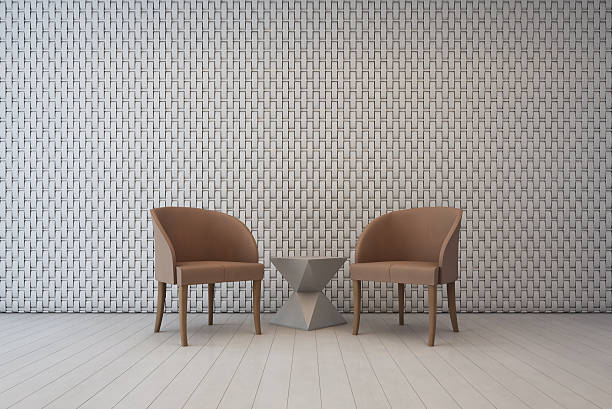 3d rendering of room with chairs